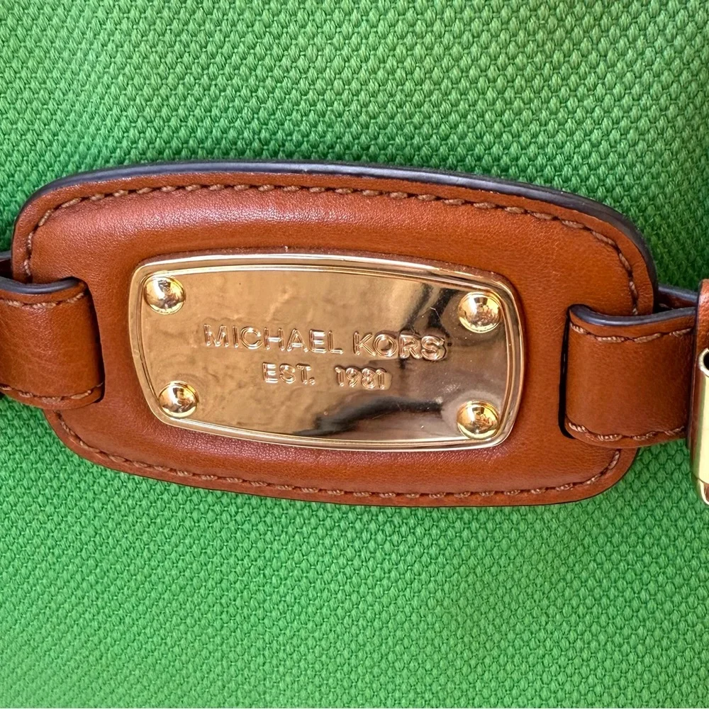 MICHAEL KORS 💚 Green Hamilton Handbag - Picture 3 of 16